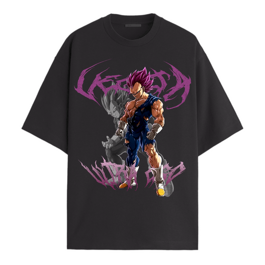 Vegeta Ultra Ego Black Oversized Tee