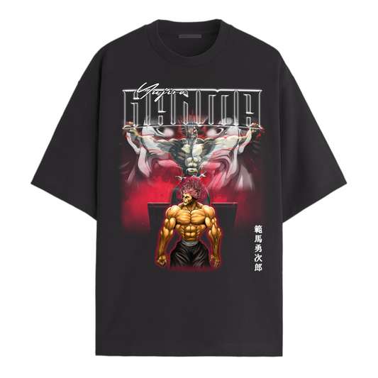 Yujiro Hanma Mighty Black Oversized Tee