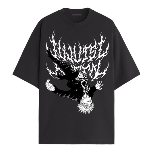 Gojo Satoru Maniac Black Oversized Tee