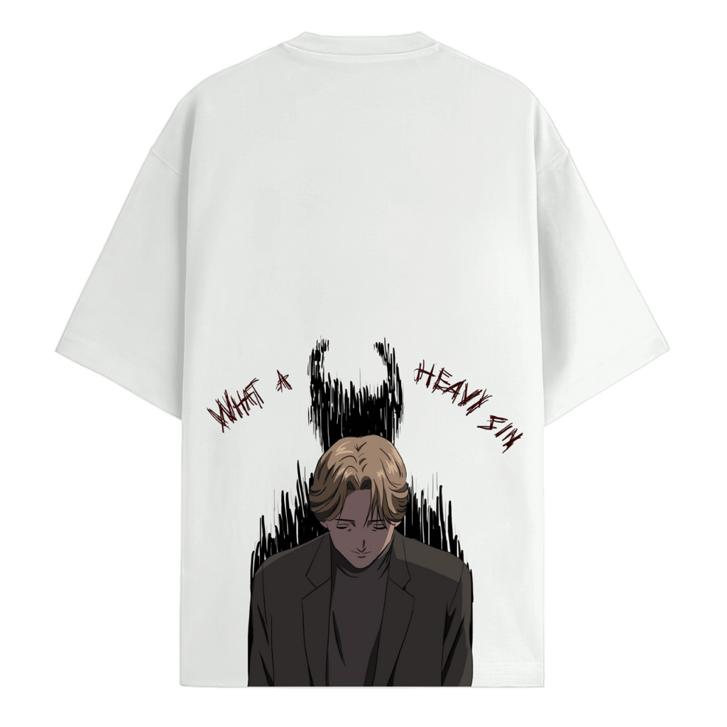 Johan Liebert White Oversized Tee