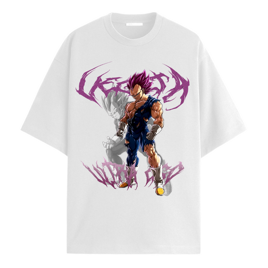 Vegeta Ultra Ego White Oversized Tee