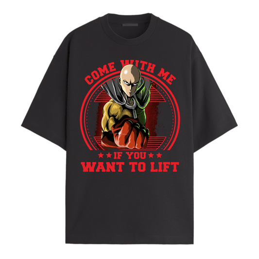 One Punch Man "Lift With Me" Oversized Tee