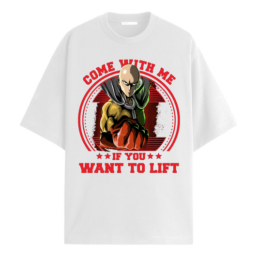 One Punch Man "Lift With Me" Oversized Tee
